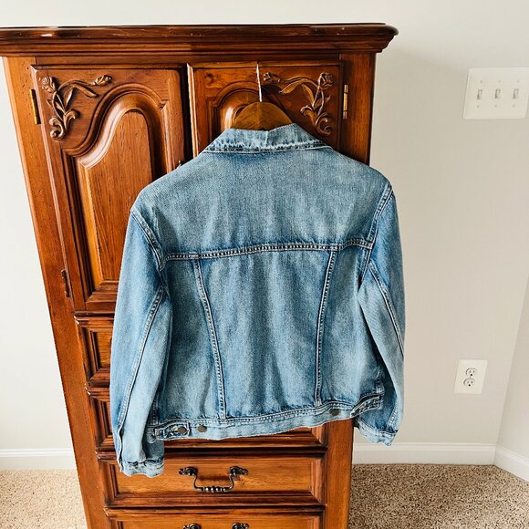 Able The Merly Denim Jacket, Clean Wash, Size Large - Picture 4 of 4
